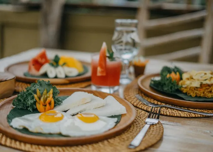 Rural Atmosphere At Bali Coconut House In Delodsema Village *